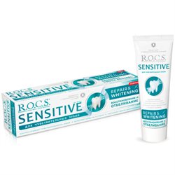 ROCS Sensitive Зубная паста восстановление и отбеливание 94 гр  купить недорого в интернет магазине Beauty Prof с доставкой по Хабаровску и регионам России