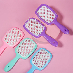 Расческа массажная широкая продувная цвет микс 8,3*20 см купить недорого в интернет магазине Beauty Prof с доставкой по Хабаровску и регионам России