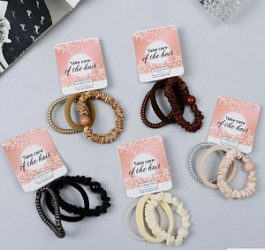 Резинка для волос Милена набор 3 шт микс 4 см 9887969 купить недорого в интернет магазине Beauty Prof с доставкой по Хабаровску и регионам России