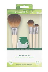 ECOTOOLS Набор кистей для макияжа (+спонж) The Core Five Set купить недорого в интернет магазине Beauty Prof с доставкой по Хабаровску и регионам России
