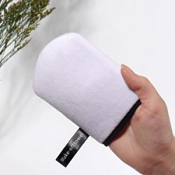 Варежка  для умывания с подвесом белый/черный 12,5*10 см купить недорого в интернет магазине Beauty Prof с доставкой по Хабаровску и регионам России