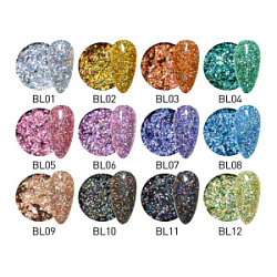 MELODY Глиттер голографический BL08 Blue купить недорого в интернет магазине Beauty Prof с доставкой по Хабаровску и регионам России