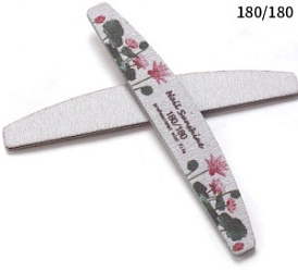 T&H Пилка для ногтей полумесяц 180/180 25 шт серая с принтом купить недорого в интернет магазине Beauty Prof с доставкой по Хабаровску и регионам России