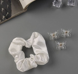 Набор для волос Джеси (резинка крабики) белый 10454723 купить недорого в интернет магазине Beauty Prof с доставкой по Хабаровску и регионам России