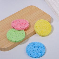 Набор спонжей для умывания Мягкость микс 5,8 см 4 шт. купить недорого в интернет магазине Beauty Prof с доставкой по Хабаровску и регионам России