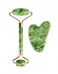 GEZATONE Набор роликовый массажер для лица и кристалл гуа ша из натурального нефрита AMG331 купить недорого в интернет магазине Beauty Prof с доставкой по Хабаровску и регионам России