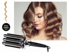 GAMA SALON CURL TRIFERRO Плойка-волна 25мм 140-220°С титан купить недорого в интернет магазине Beauty Prof с доставкой по Хабаровску и регионам России