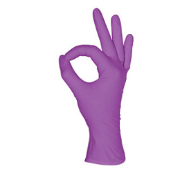 MEDIOK Перчатки нитриловые CORNFLOWER (сиреневый) размер M 50 пар купить недорого в интернет магазине Beauty Prof с доставкой по Хабаровску и регионам России