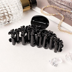 Краб для волос Глянец цветочная гирлянда черный 9,5 см купить недорого в интернет магазине Beauty Prof с доставкой по Хабаровску и регионам России