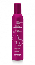 CONCEPT Infinity Performance Мусс для волос сильной фиксации 300 мл купить недорого в интернет магазине Beauty Prof с доставкой по Хабаровску и регионам России