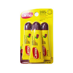 CARMEX Набор бальзамов для губ вишня SPF15 в тубе 3 шт 30 гр купить недорого в интернет магазине Beauty Prof с доставкой по Хабаровску и регионам России