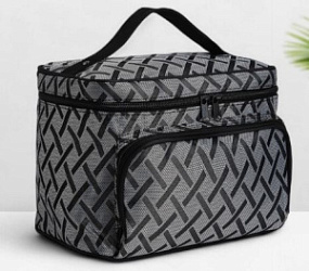 NEW! Косметичка-сундук с зеркалом серый 22*16*17см 10058705 купить недорого в интернет магазине Beauty Prof с доставкой по Хабаровску и регионам России