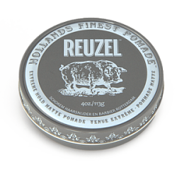 REUZEL Extreme Hold Matte Pomade Матовая помада экстрасильной фиксации серая 95 г купить недорого в интернет магазине Beauty Prof с доставкой по Хабаровску и регионам России