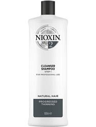 NIOXIN Очищающий шампунь для тонких натур.,заметно редеющих волос 1000 мл (Система 2) купить недорого в интернет магазине Beauty Prof с доставкой по Хабаровску и регионам России