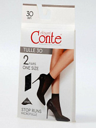 CONTE Tulle Носки 30 ден черные 2 пары купить недорого в интернет магазине Beauty Prof с доставкой по Хабаровску и регионам России