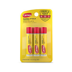 CARMEX Набор бальзамов для губ классический SPF15 в стике 3 шт 12,5 гр купить недорого в интернет магазине Beauty Prof с доставкой по Хабаровску и регионам России