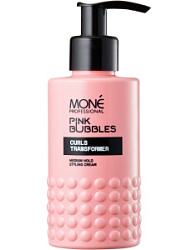 MONE PROF Pink Bubbles Крем-стайлинг для вьющихся волос и кудрявых волос 150 мл купить недорого в интернет магазине Beauty Prof с доставкой по Хабаровску и регионам России