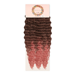 МЕРИДА Афролоконы Ариэль темно-русый/пудрово-розовый 60 см 270 г купить недорого в интернет магазине Beauty Prof с доставкой по Хабаровску и регионам России