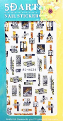 NAILS OPT Наклейки 5D-K024 купить недорого в интернет магазине Beauty Prof с доставкой по Хабаровску и регионам России