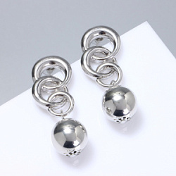 Серьги металл Стиль желудь цепь цвет серебро купить недорого в интернет магазине Beauty Prof с доставкой по Хабаровску и регионам России