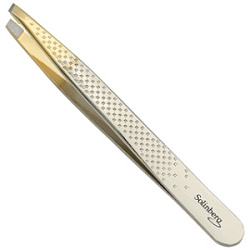 SOLINBERG Пинцет для бровей 011NP S/C цвет золото-серебро купить недорого в интернет магазине Beauty Prof с доставкой по Хабаровску и регионам России