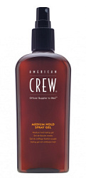 AMERICAN CREW Classic Medium Hold Spray Gel Спрей-гель для волос средней фиксации 250 мл купить недорого в интернет магазине Beauty Prof с доставкой по Хабаровску и регионам России
