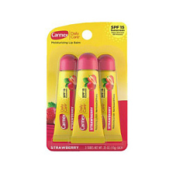 CARMEX Набор бальзамов для губ клубника SPF15 в тубе 3 шт 30 гр купить недорого в интернет магазине Beauty Prof с доставкой по Хабаровску и регионам России