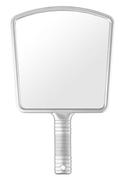 EUROSTILL Зеркало заднего вида на ручке 210*370  серебро купить недорого в интернет магазине Beauty Prof с доставкой по Хабаровску и регионам России