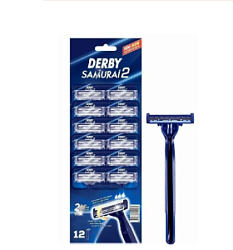 Derby Samurai2 Одноразовые бритвенные станки 12 шт купить недорого в интернет магазине Beauty Prof с доставкой по Хабаровску и регионам России