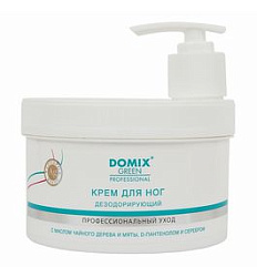 DOMIX GREEN Крем для ног дезодорирующий с маслом чайного  дерева и серебром 500 мл купить недорого в интернет магазине Beauty Prof с доставкой по Хабаровску и регионам России