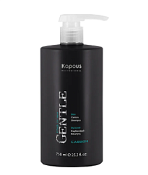 KAPOUS Gentlemen Мужской карбоновый шампунь 750 мл купить недорого в интернет магазине Beauty Prof с доставкой по Хабаровску и регионам России