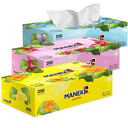 MANEKI Dream Салфетки бумажные 2 слоя белые 200 шт/уп  купить недорого в интернет магазине Beauty Prof с доставкой по Хабаровску и регионам России